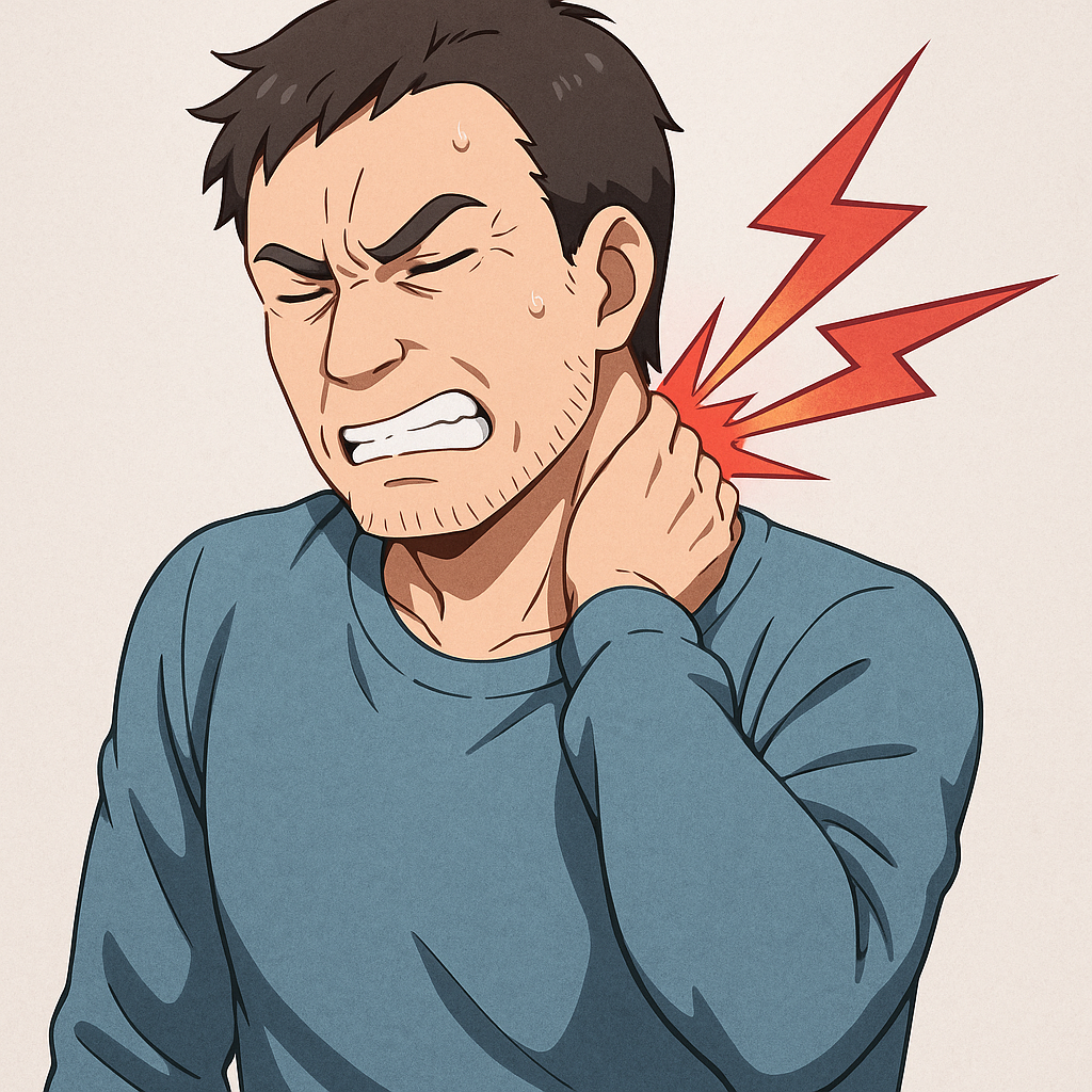 頸椎椎間板ヘルニアの男性.png